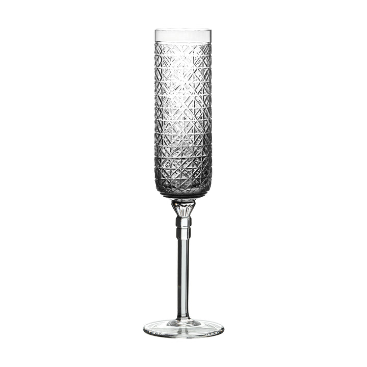 Jogo 6 taças de cristal P/ champagne simetria 200 Ml
