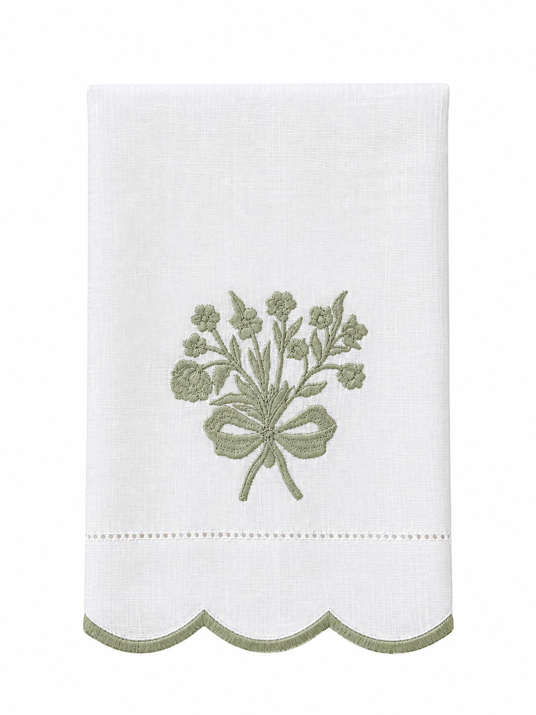 Toalha Lavabo Linho Bouquet Real Celadon