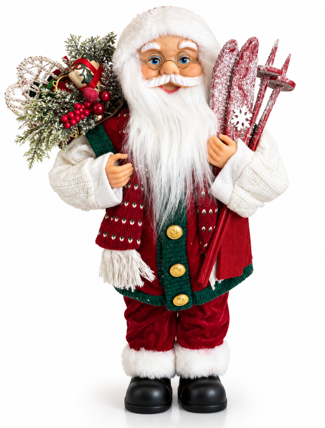 Papai Noel com Cachecol  45Cm Natal