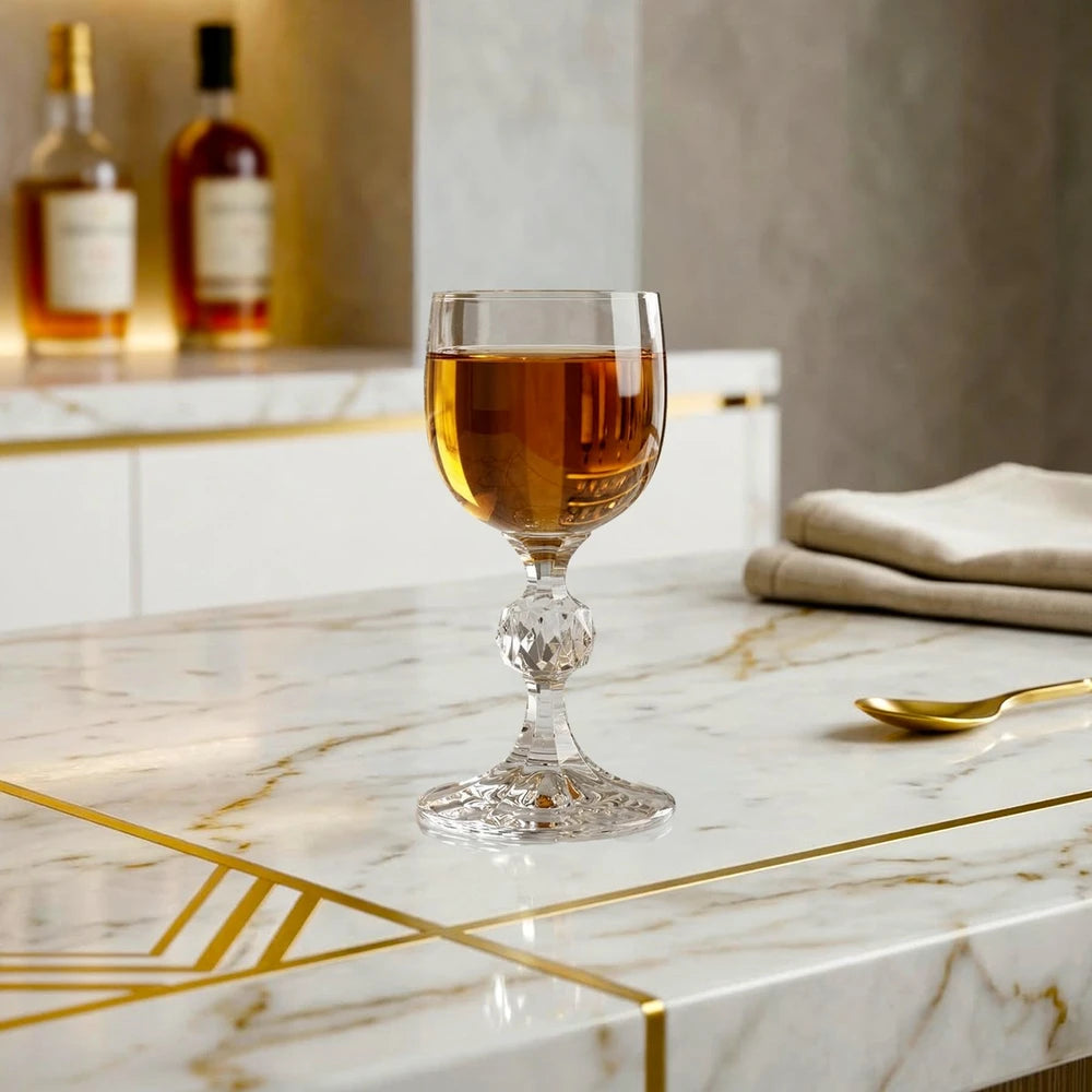Jogo De 6 Taças Para Licor Claudia Cristal 50Ml