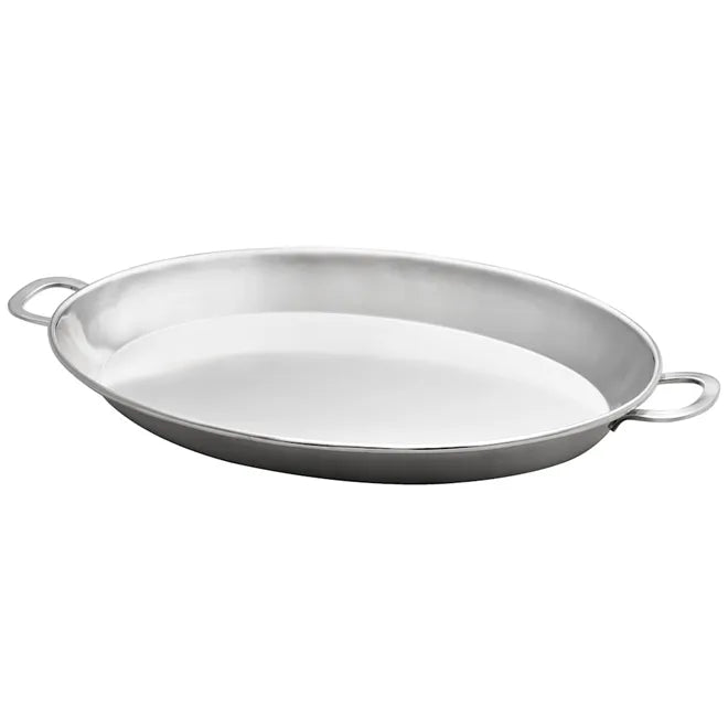 TRAVESSA OVAL FUNDA C/ ALCAS DE PRATA 56X42CM