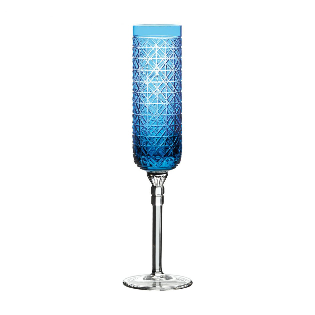 Taca de cristal champagne simetria Azul Claro