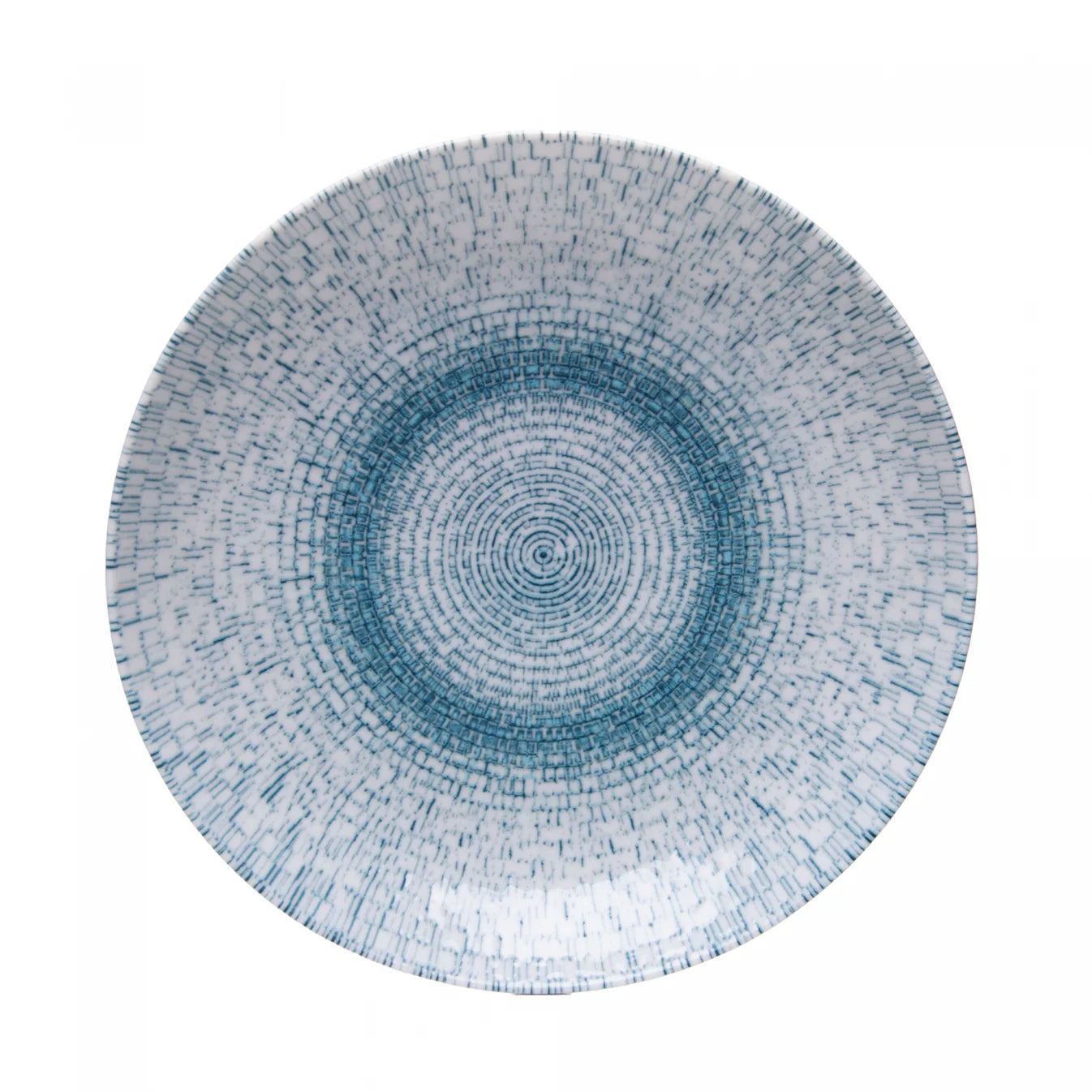 Prato Fundo Azahara 20,5Cm Azul Porcelana