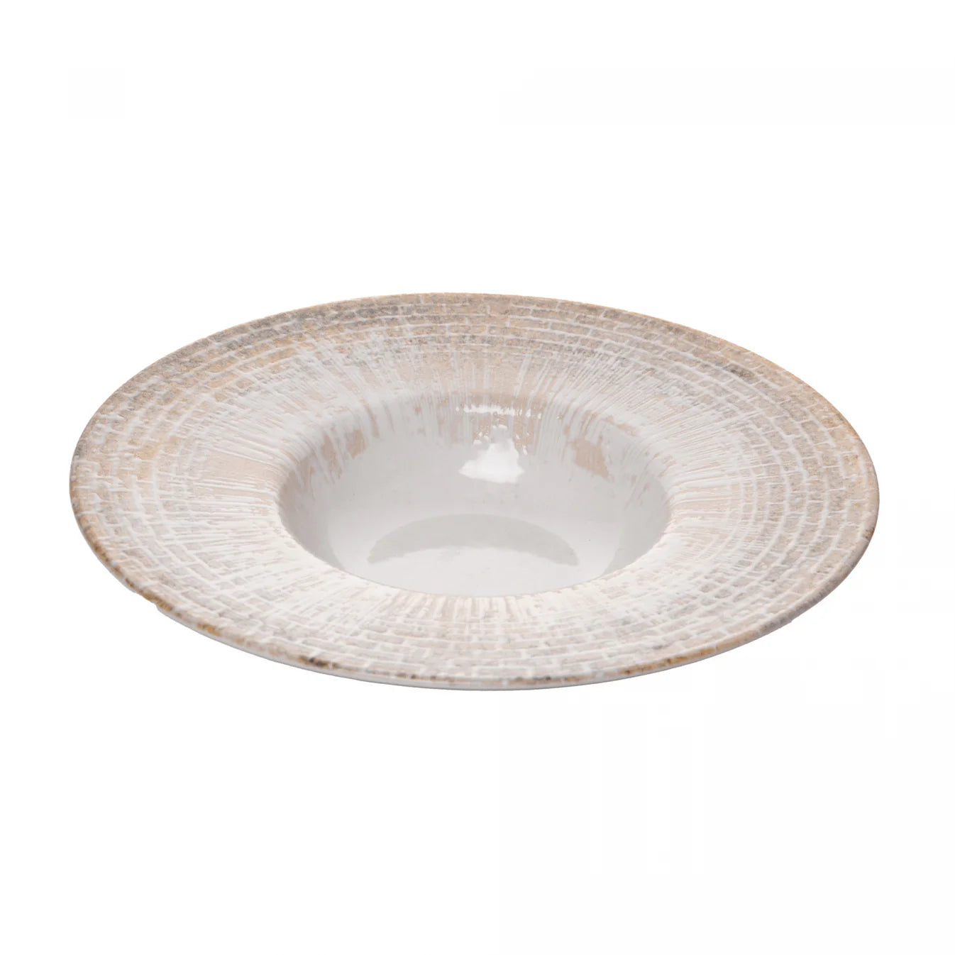 Prato Para Risoto Off White Ceramica