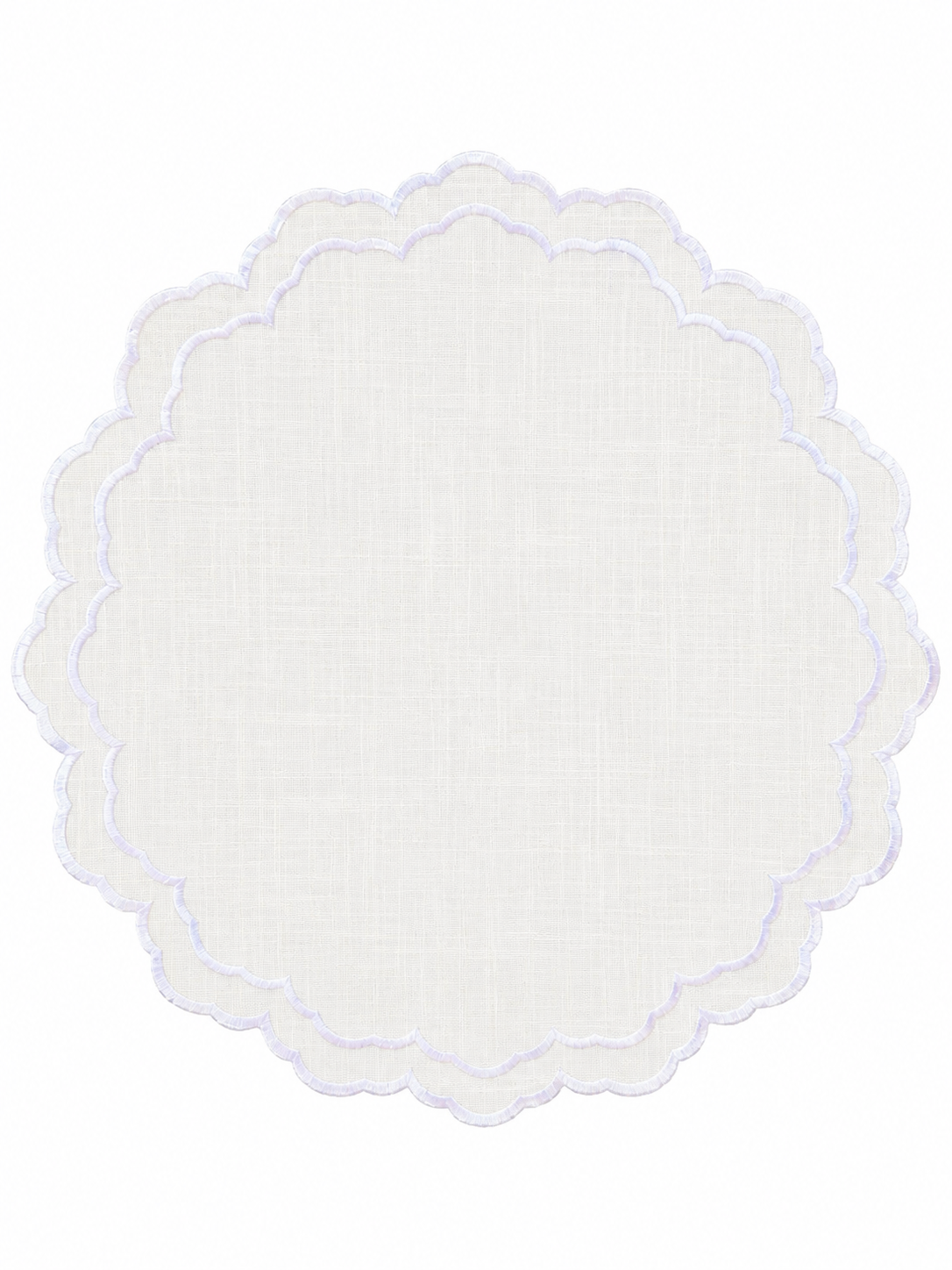 Jogo Americano Porto Fino Branco Com Bordado Branco 40Cm