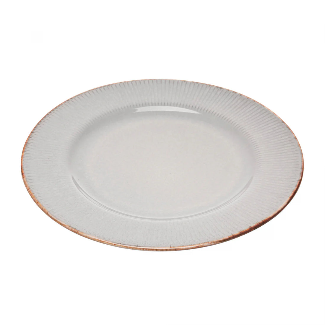 Prato Raso De Ceramica Cinza 27Cm