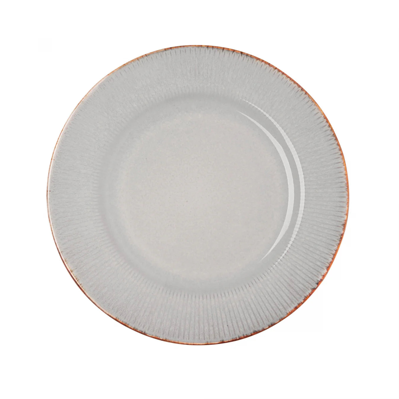 Prato Raso De Ceramica Cinza 27Cm