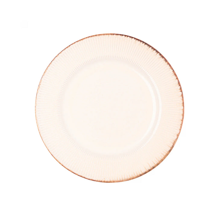 Prato Raso De Ceramica Linear Bege 27Cm