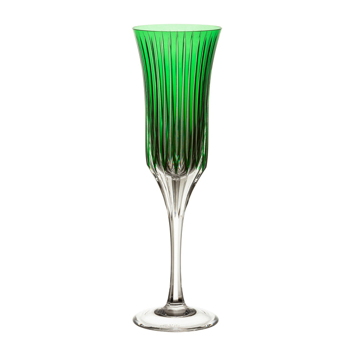 Taca De Cristal P/ Champagne 180 Ml - Verde Escuro