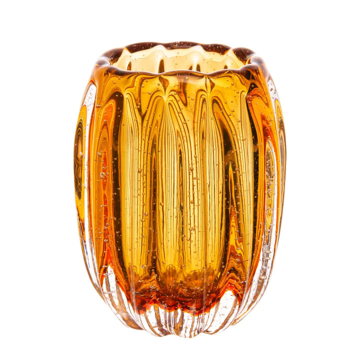 Vaso Vidro Italy Ambar 10X 8,5 X 12Cm