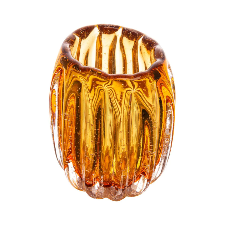 Vaso Vidro Italy Ambar 10X 8,5 X 12Cm