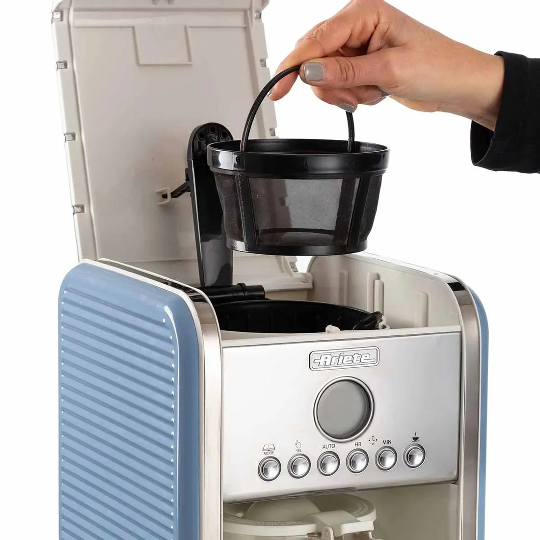 Maq Café Manual Vintage Azul 127V
