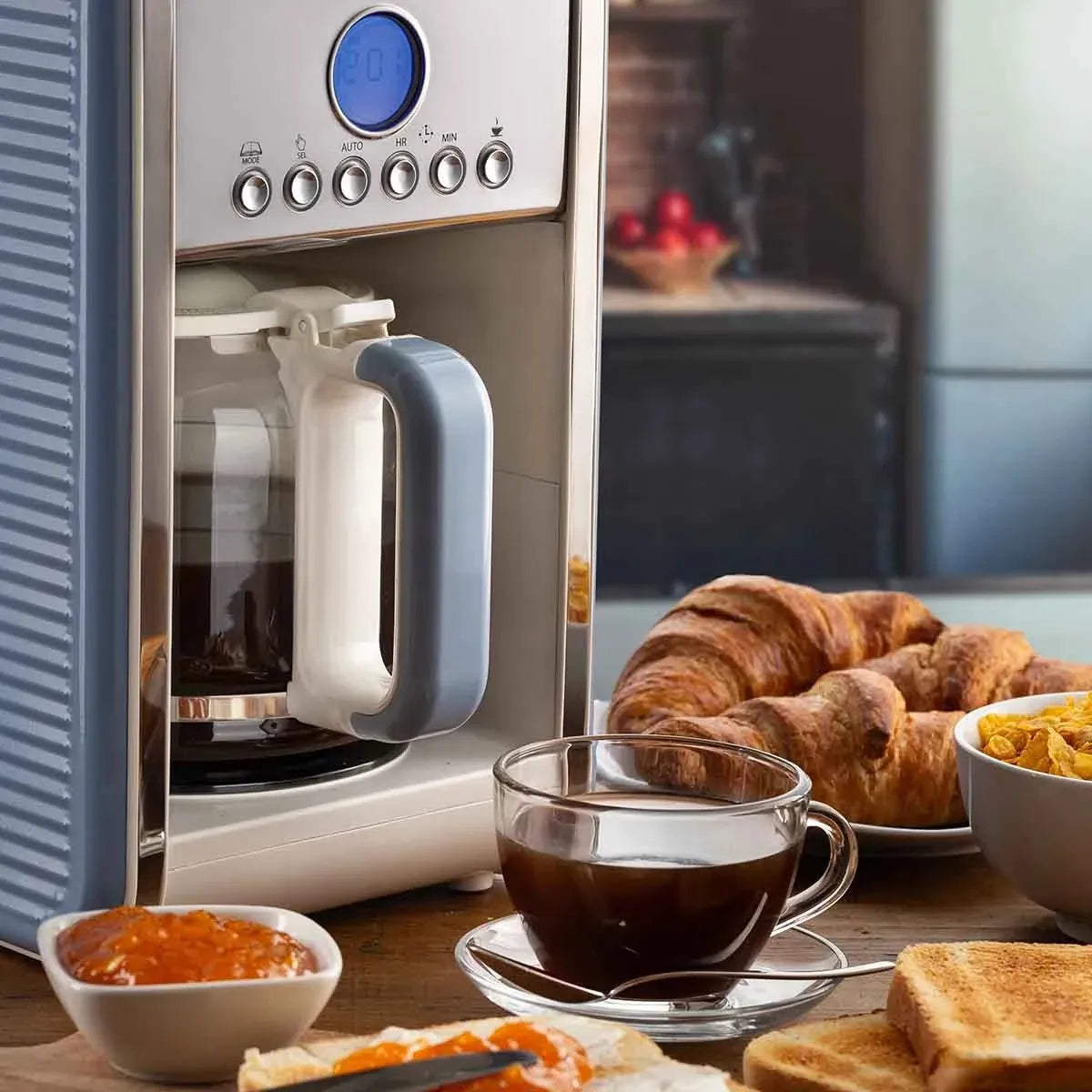 Maq Café Manual Vintage Azul 127V