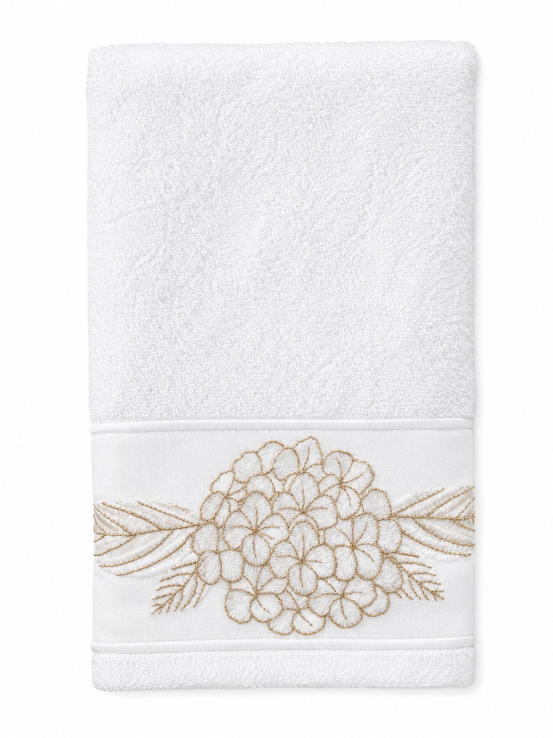 Toalha Lavabo Felpa Hortensia Branca