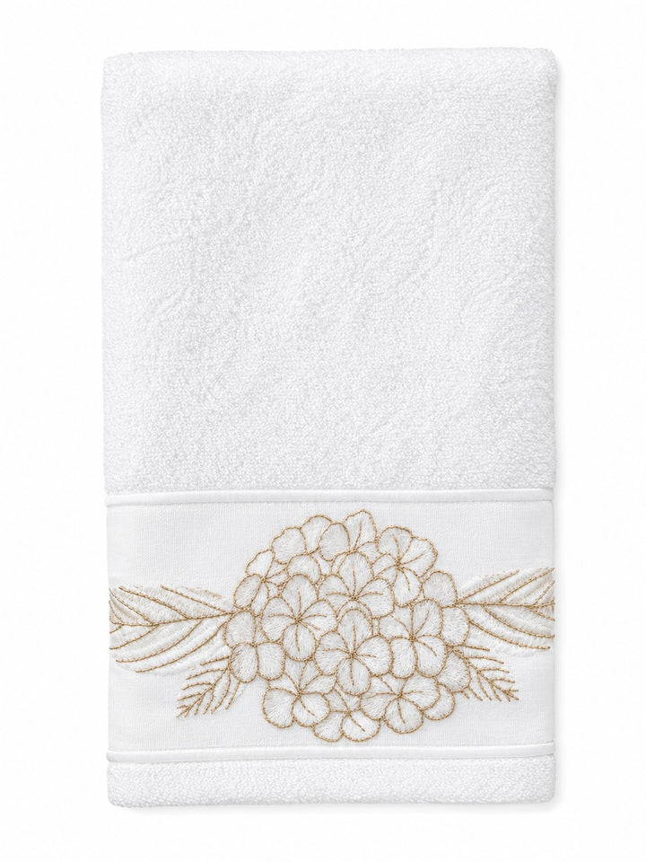 Toalha Lavabo Felpa Hortensia Branca