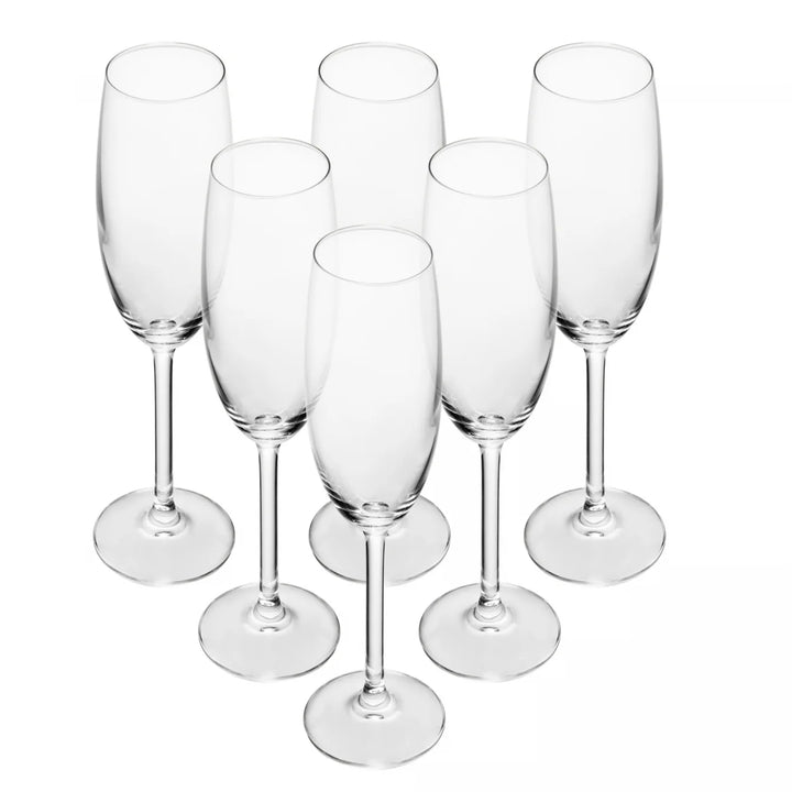 Jogo 6 Tacas Champagne Cristal Bohemia Veronica 220Ml