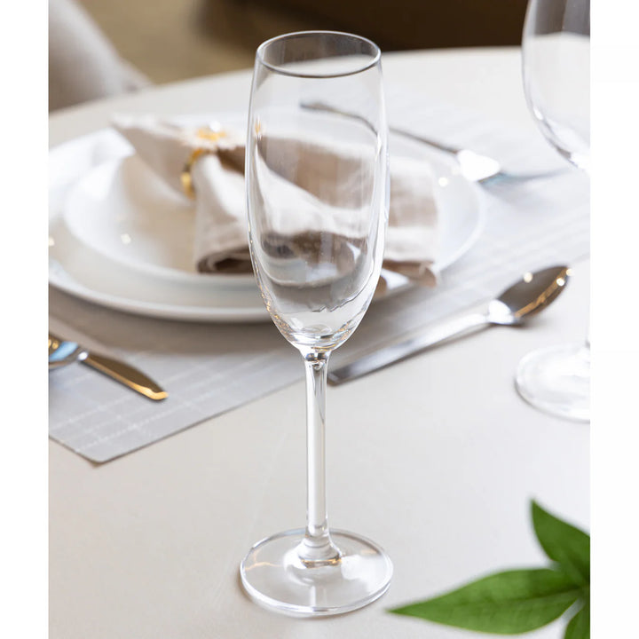 Jogo 6 Tacas Champagne Cristal Bohemia Veronica 220Ml
