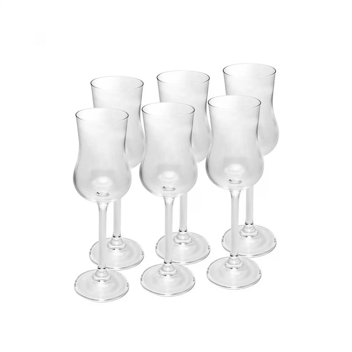 Jogo 6 Tacas Grappa Cristal Bohemia Gastro/Colibri 85Ml