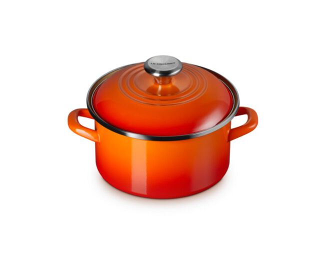 Caçarola Aço Esmaltado 20CM laranja