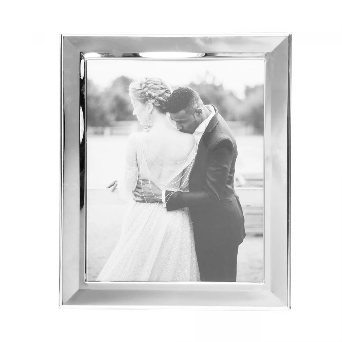 Porta-Retrato 20Cm X 25Cm Prateado Aco Inox