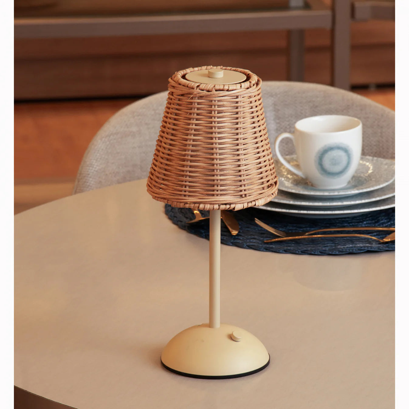 Luminaria De Mesa com rattan