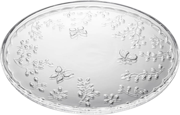 Prato P/ Bolo  Butterfly 30X30 Cristal