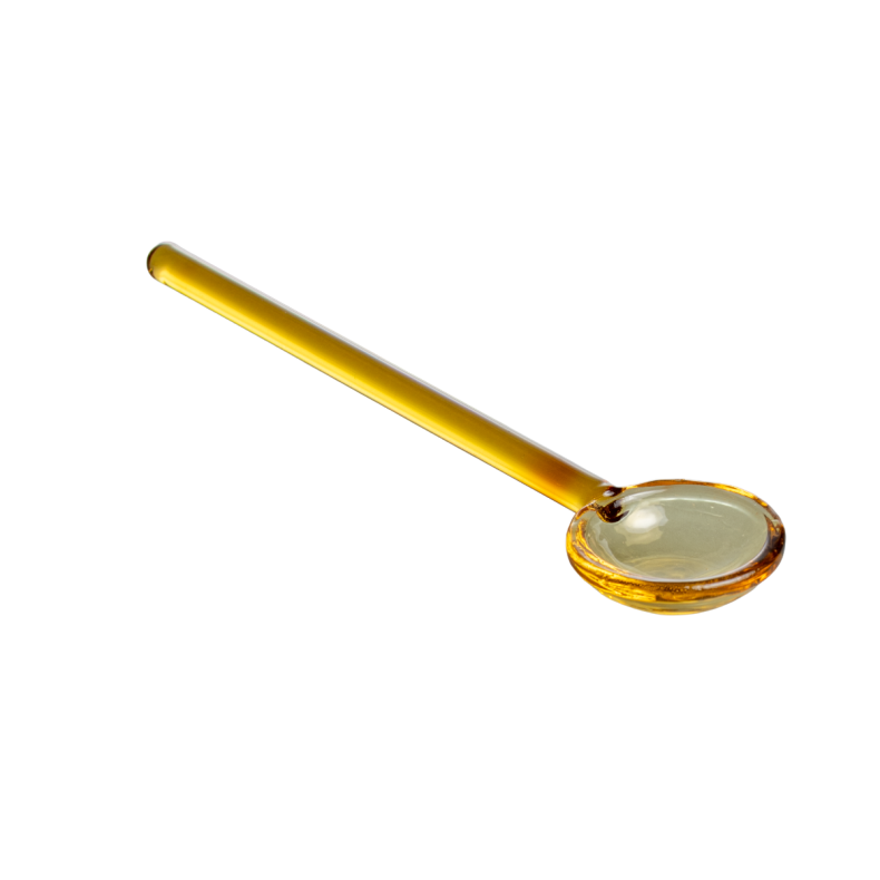 Pote De Mel De Vidro Ambar
