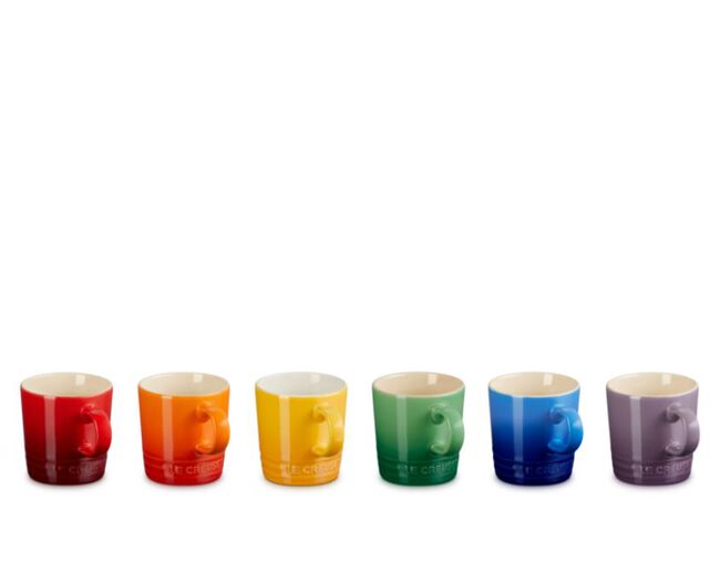 Kit 6 Canecas 100Ml London Rainbow Set