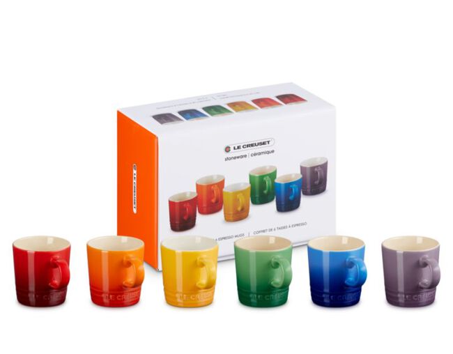 Kit 6 Canecas 100Ml London Rainbow Set