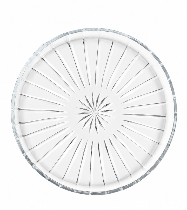 Prato de bolo de cristal Lapidado 31 Cm