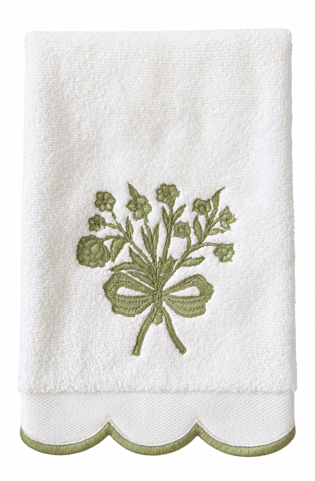 Toalha Lavabo Felpa Bouquet Real Verde