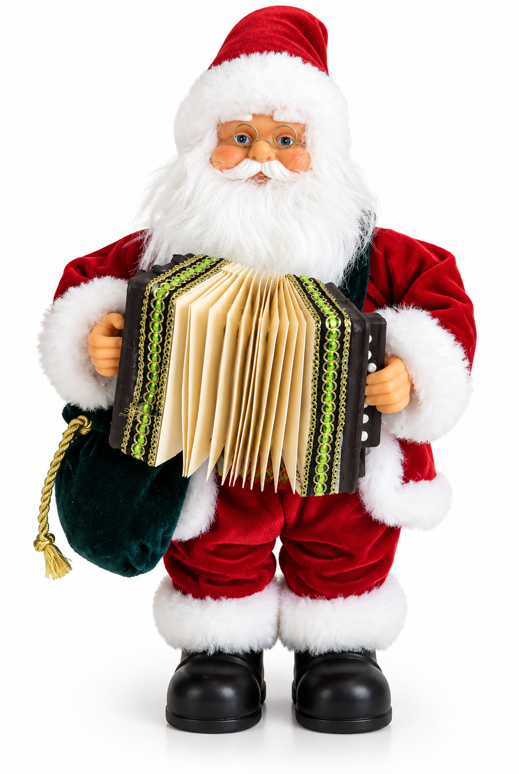 Papai Noel Tocando Sanfona 33Cm Natal