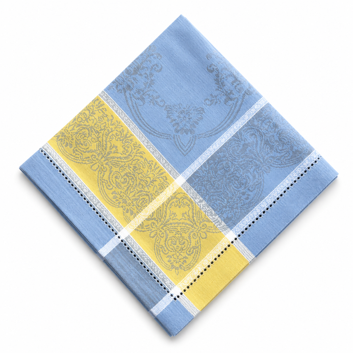 Guardanapo Linho 45X45 Capricho Azul/Amarelo Portugal