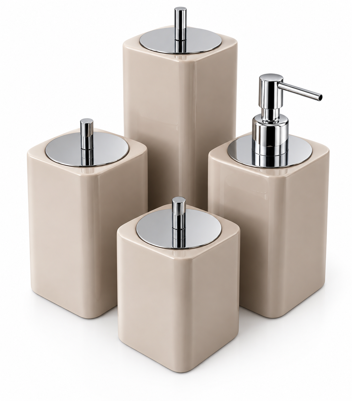 Kit 4 Pçs Lavabo Otto Areia