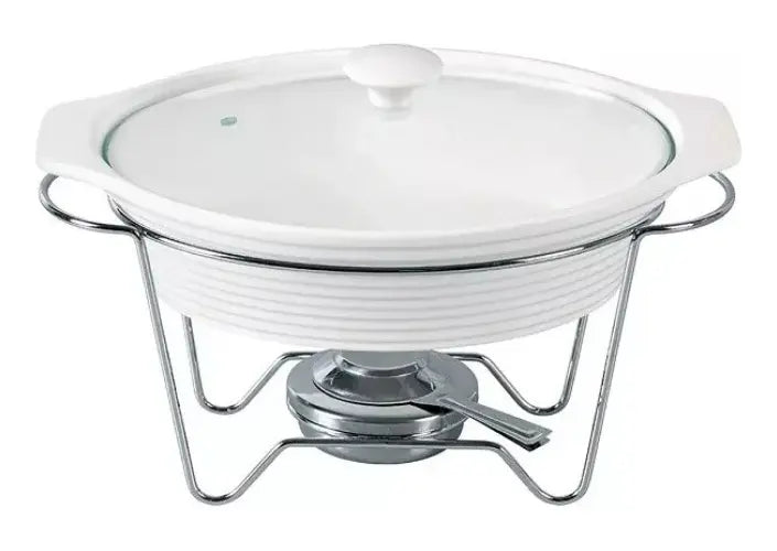 Rechaud Oval Porcelana Com Queimador