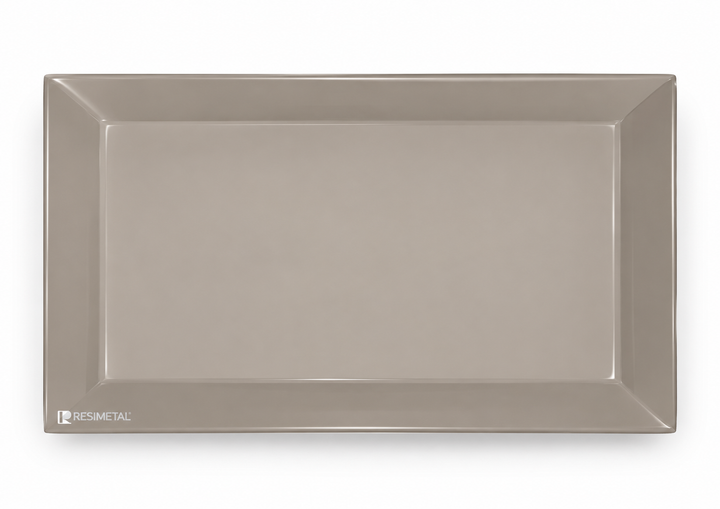 Bandeja Slim 20X12cm  Cristal/Marfim