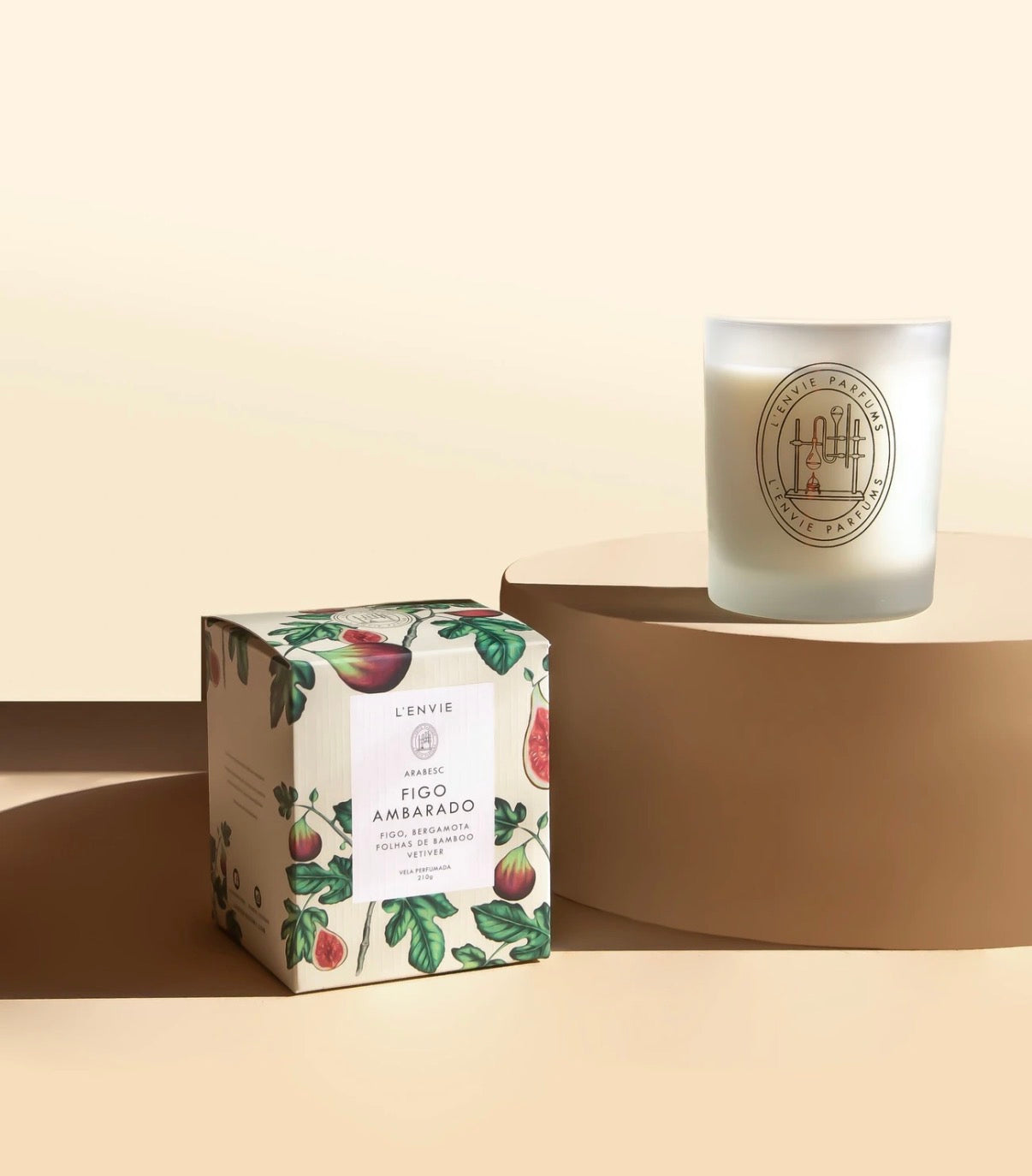 VELA PERFUMADA FIGO AMBARADO - 210G