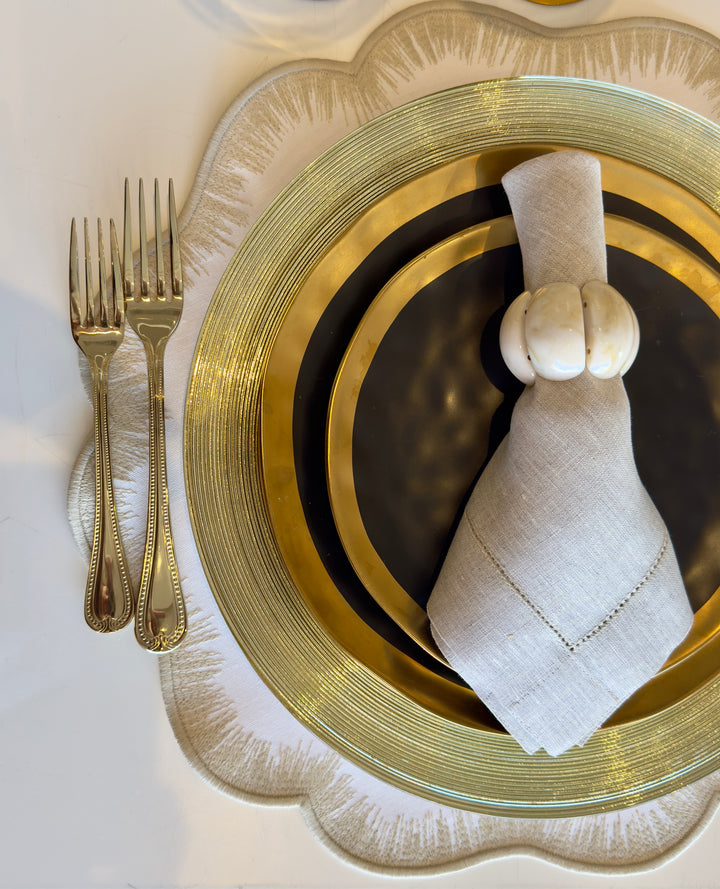 Souplat De Vidro Dourado 33Cm