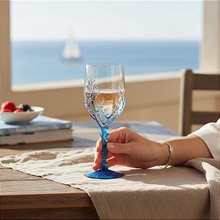 Taca Em Acrilico Azul 450Ml