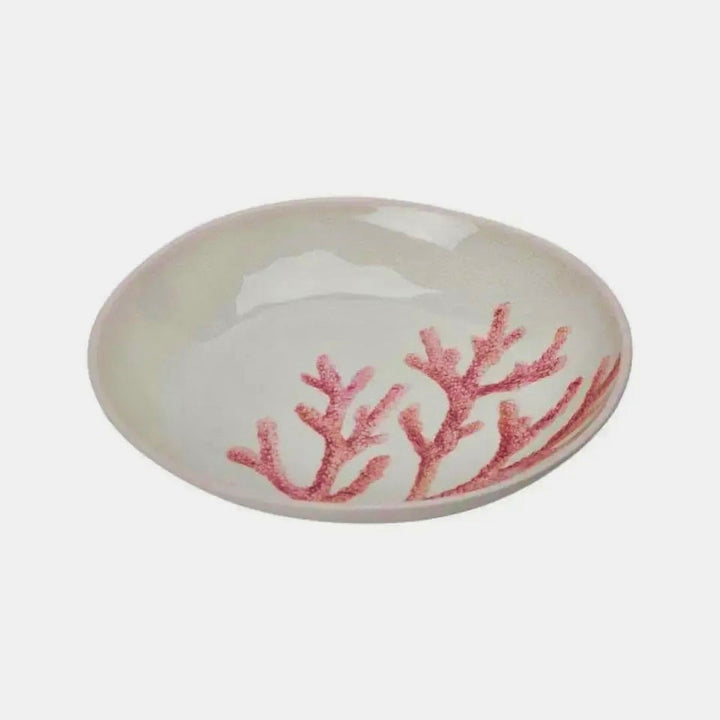 Bowl Em Melamina Arredondado Desenho Coral