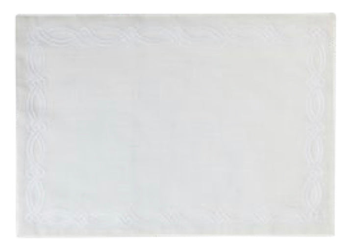 Jogo Americano Truly Branco C/ Bordado Branco 35X50cm