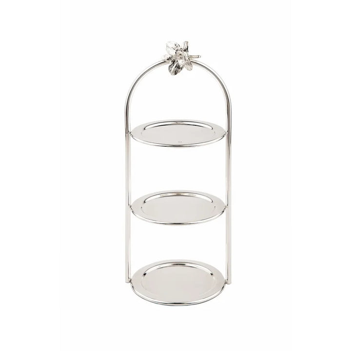 Porta Petit Fours Triplo Prata