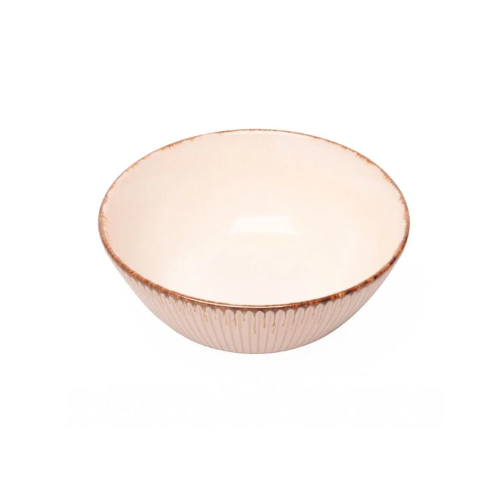 Bowl De Ceramica Linear Bege