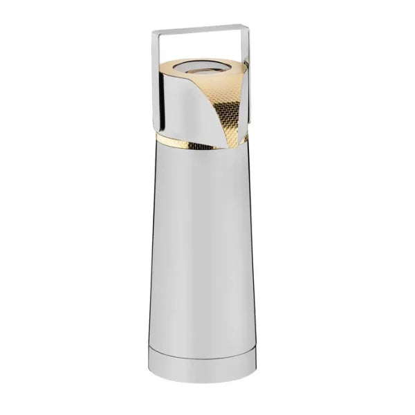 Garrafa Termica Sarezzo Inox e ouro 24k