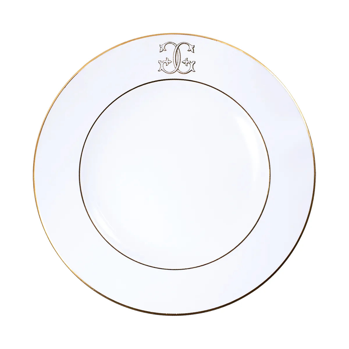 Baixela 30 Pçs Monograma Ouro Raso Fundo Sobrem.Cha E Cafe