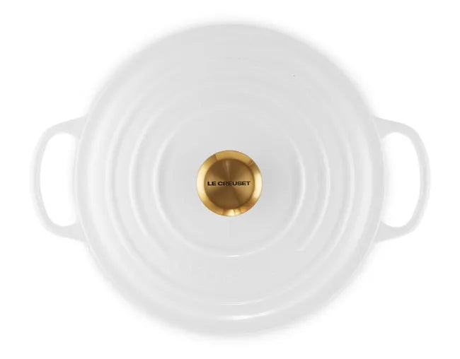 Panela Redonda 20cm Signature pegador dourado