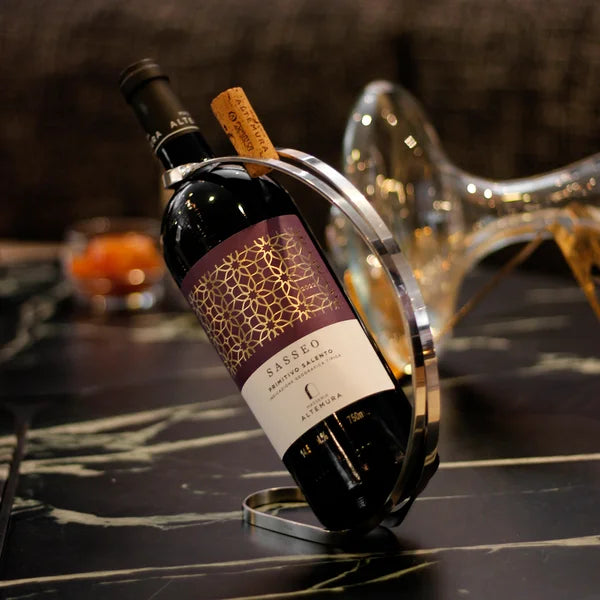 Suporte Para Vinho Ritz Prata