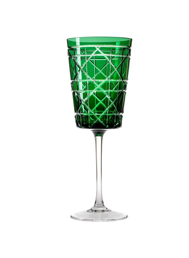 Taça Agua Cristal L95 Verde  380Ml  Bragança