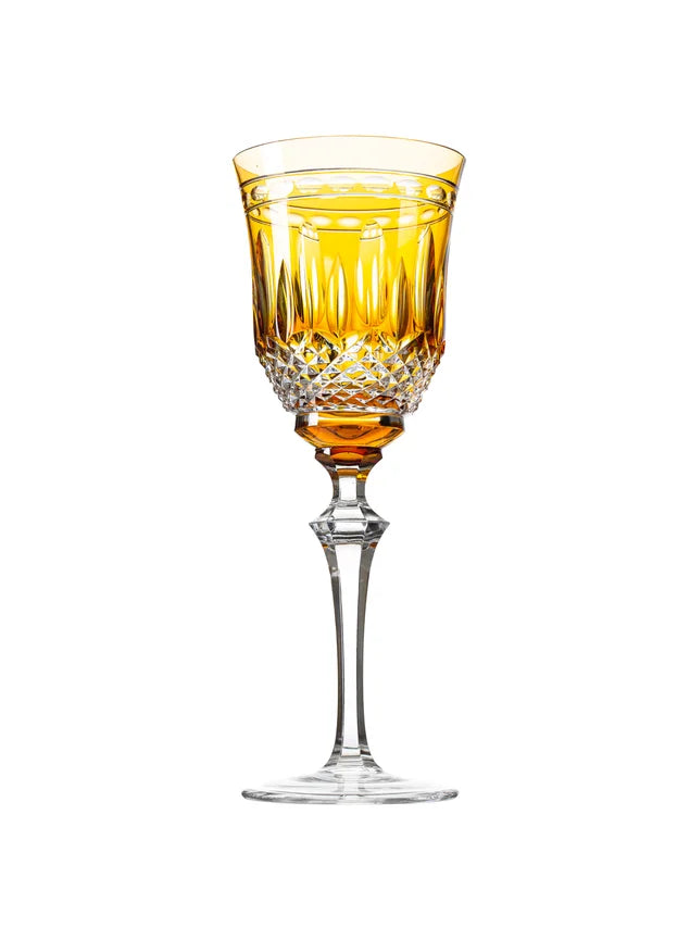Taça vinho tinto lapidada Ambar