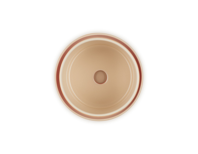 VASO PARA ERVAS COM BANDEJA LARANJA